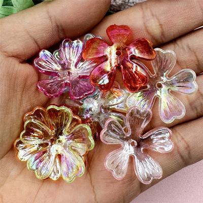 Home Party Supplies Beads DIY Beads Jewelry Making 26.5mm Bead Flower Beads 10Pcs Acrylic Necklace Pendant