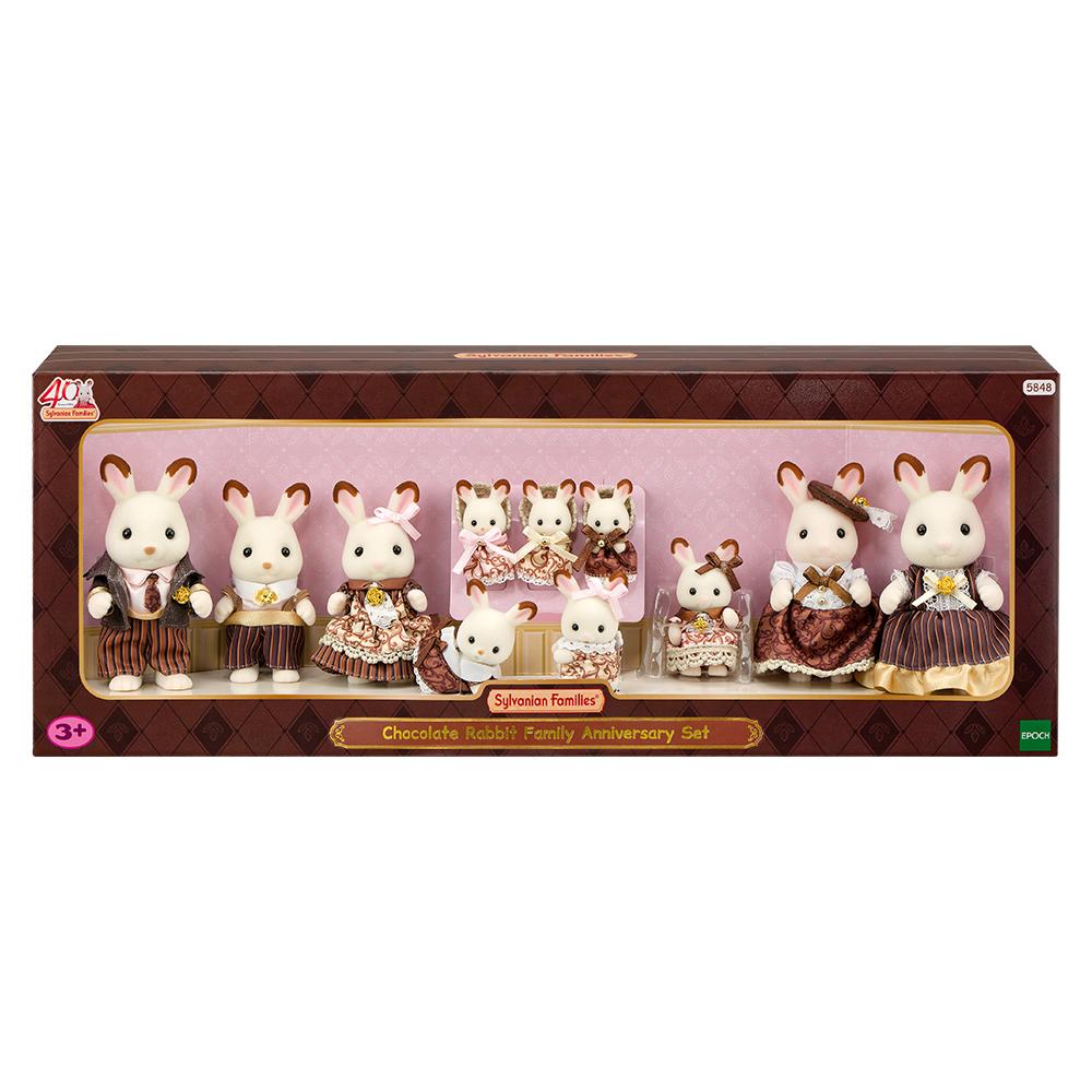 [toytron] Sylvanian Families 40th Anniversary Chocolate Rabbit Family Set