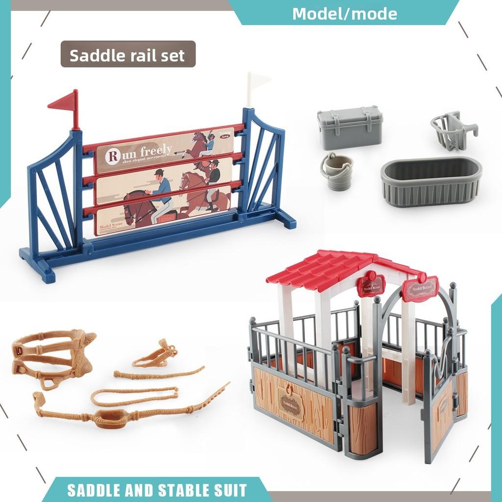 Simulation Farm Model Kit With Plastic Enclosures And Saddle For Model Builders And Collectors