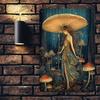 Vintage Metal Sign Mushroom Fairy 20x30cm Rustic Wall Decor for Home Bar Garage Farm