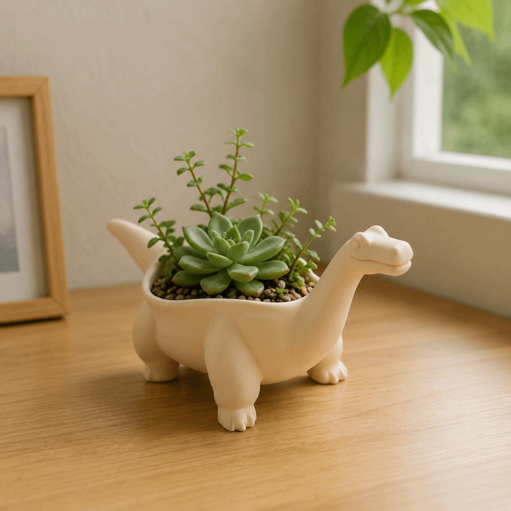 Desktop Decoration Dinosaur Flowerpot Funny Small Storage Container Plant Planting Pot Balcony