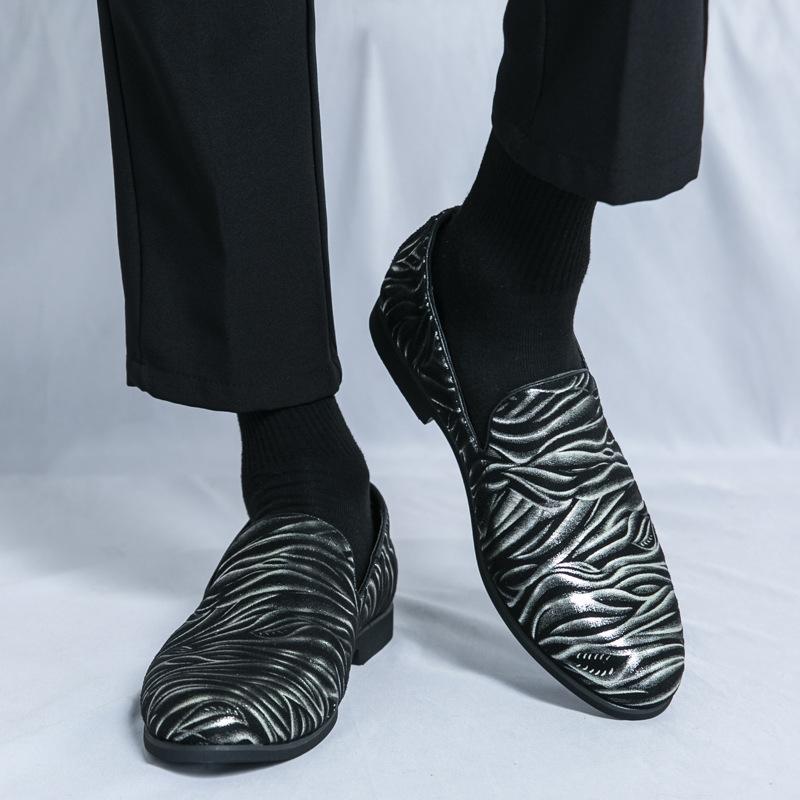 Men's shoes large size men's formal leather shoes men's pointed business casual shoes loafers wedding groom shoes