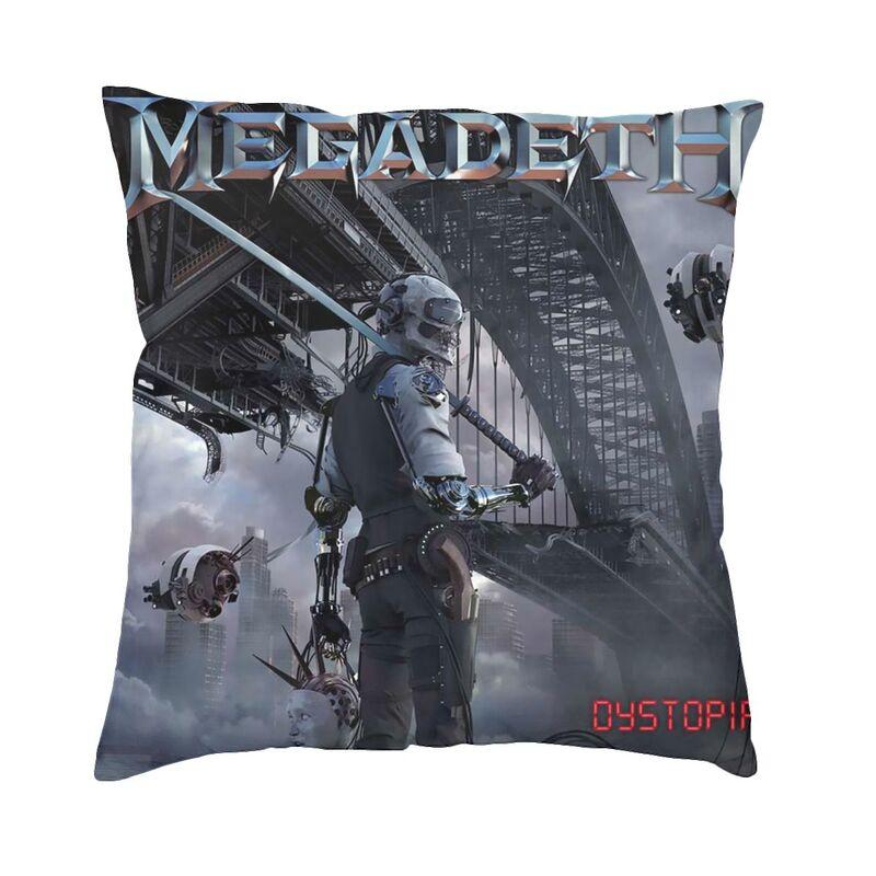 Megadeths Rock Band Square Pillow Case Home Decor Heavy Metal Band Cushions Throw Pillow For Living Room Double-Sided Printing