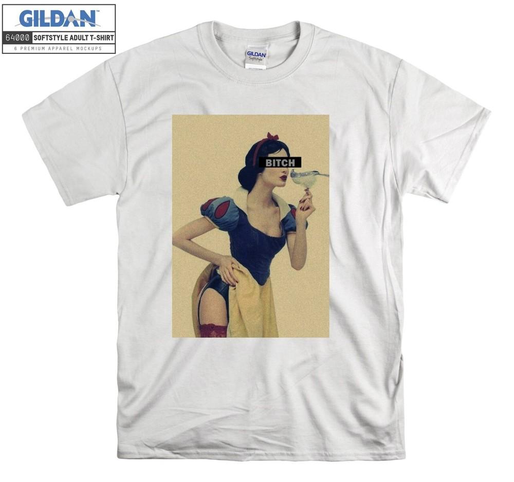 

Princess Snow White T-shirt Sexy Bitch T shirt Men Women Unisex Tshirt 525 L