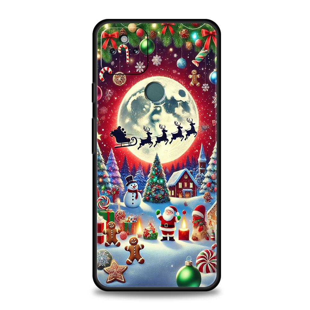 Merry Christmas Phone Case Cover for Google Pixel 10 9 8 7 6 9A 8A 7A 6A Pro Shockproof Soft TPU 9 Pro XL Shell Capas Fundas Bag