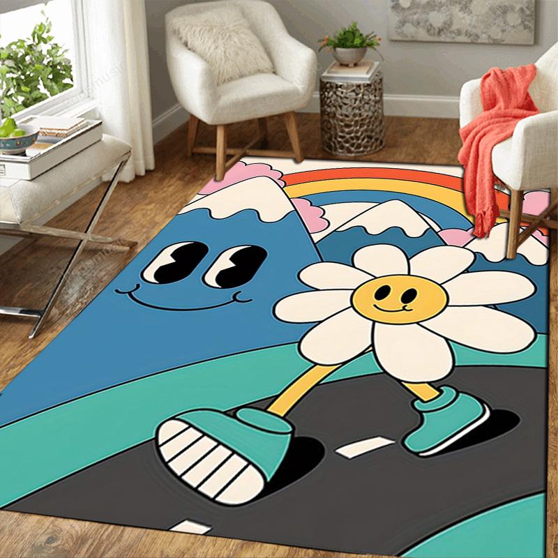 Daisy Rug Floor Mat for Living Room or Bedroom Soft and Comfortable Carpet a Gift for Birthday and Holiday.SFF0917191