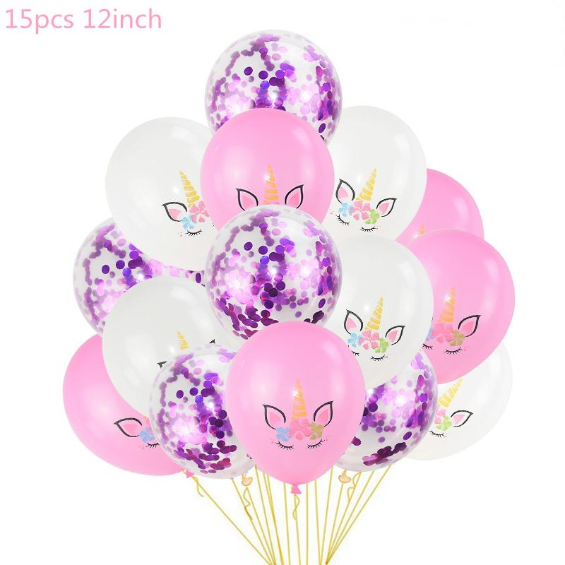 1 Set Einhorn Partyballons Geburtstagsballon Einhorn Dekoration Latex Konfetti Ballon Geburtstagsfeier Dekoration Ballons Kinder