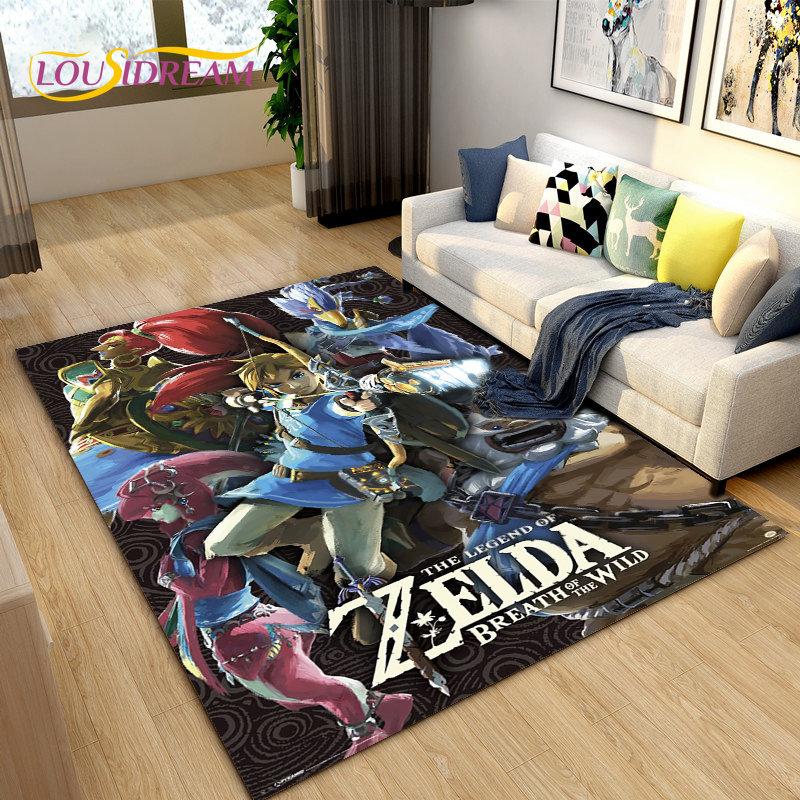 The Legend of Zelda Game Gamer Area Rug,Carpet Rug for Living Room Bedroom Sofa Doormat Decoration,Kid Play Non-slip Floor Mat