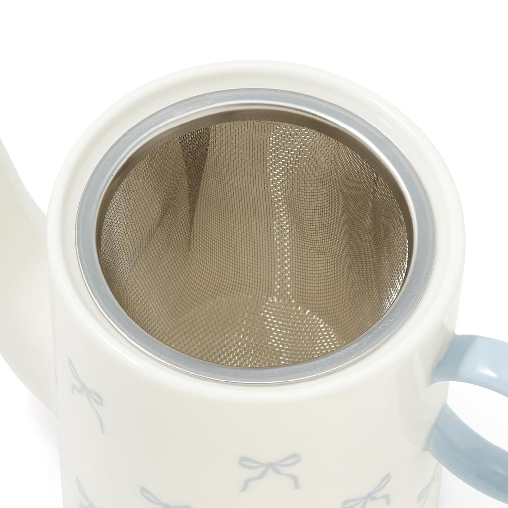 Francfranc Ribbon Teekanne Blau Geschenk für einen Neuanfang