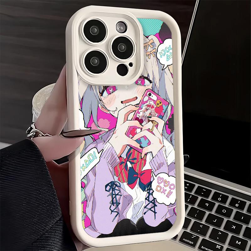 Phone Case for iPhone 17 Air 16E 15 16 Pro Max Anime Kwaii Girl Ins Style Cover 14 Plus 13 12 Mini Soft Shell Silicone Fundas