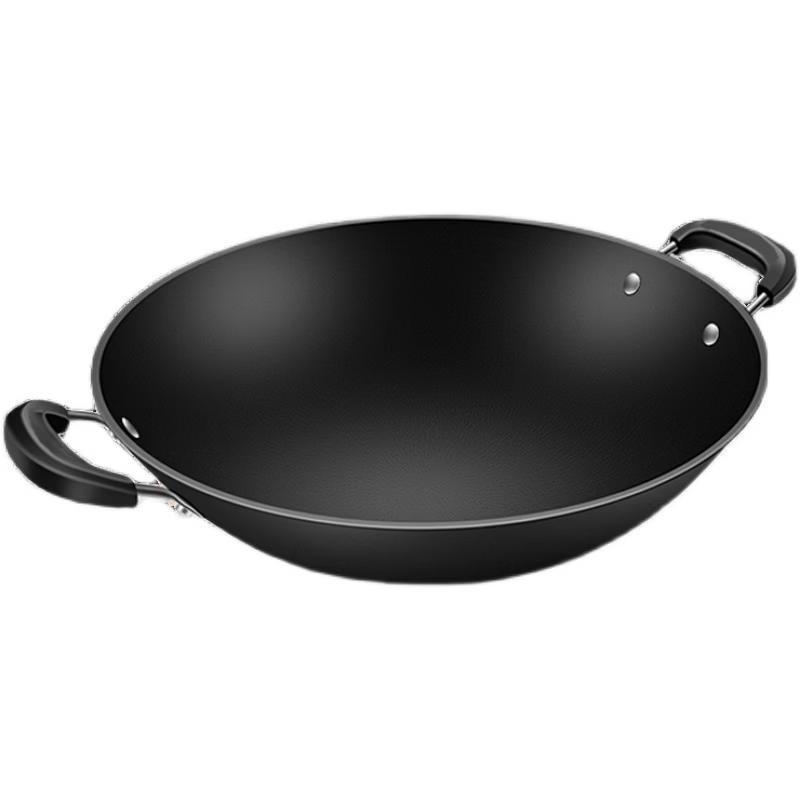 Zijin He s Non-stick Double Handle Iron Wok