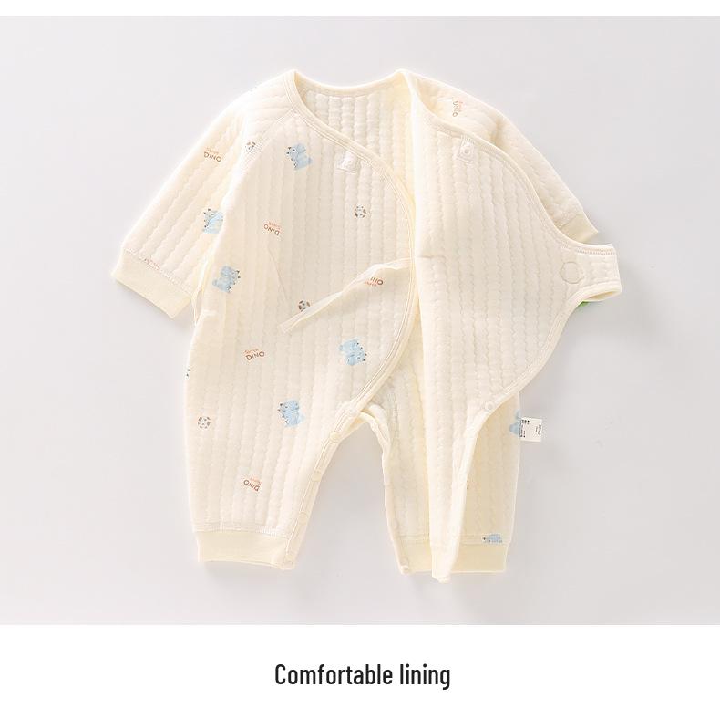Pure Cotton Butterfly Baby Romper - Warm & Lightweight for Autumn/Winter