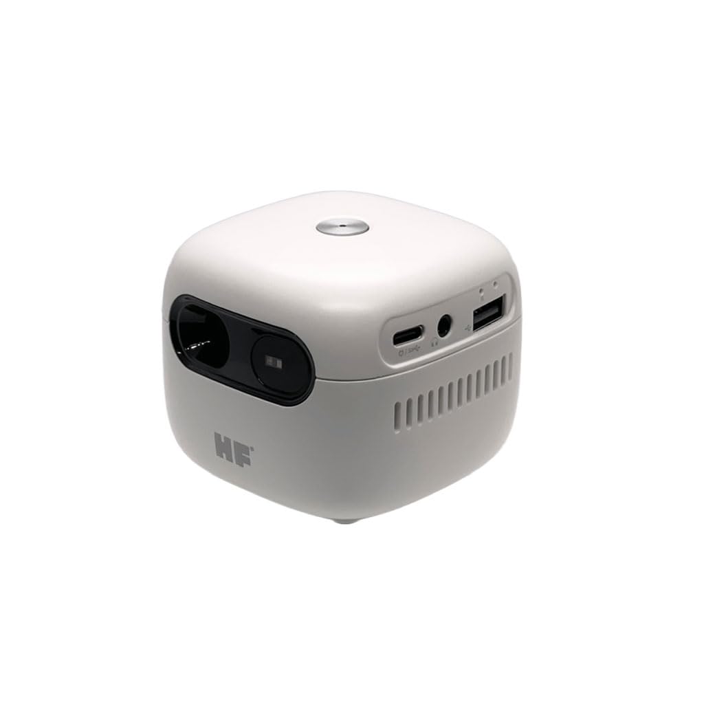 Home Theater Factory CUBE Ultra Mini 4K 120 ANSI 4800mAh Android 13 2025 Model Projector, Input, Lumens, Built-in Battery, Wi-Fi 6, OS, YouTube,