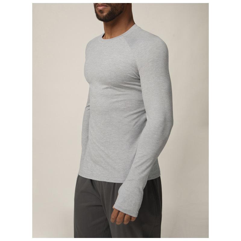 Mens Quick Dry Long Sleeve Sports Fitness Running Training Workout Top