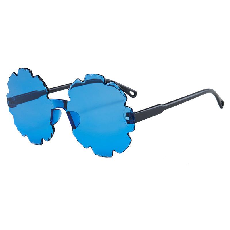 Luxury Round Children'S Sunglasses Rimless Shades Sun Glasses For Boys Girls Vintage Flower Shape Sun Glasses Eyewear Uv400