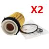 2pcs Car Engine Oil Filter Kit For Mercedes-Benz A220 C300 CLA250 A35 CLA35 AMG
