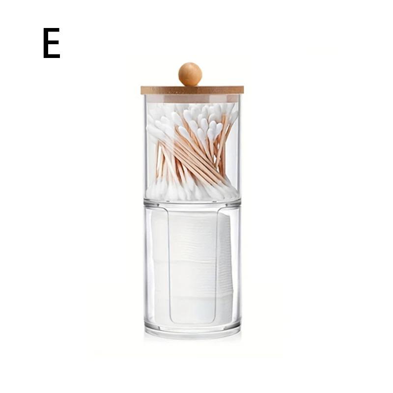 Makeup Organizer Cosmetic Storage Box Organizador Cotton Swab Holder Cotton Pad Box Clear Plastic Box with Lid Dust-proof