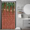 Tenda da Doccia in Bambù, Set Tenda da Doccia Giapponese 3D per Bagno, Natura Zen Con Luci Tenda da Doccia in Tessuto Toilette Vasca da Bagno