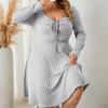 Independent research and development, independent Amazon Europe and the United States new large size dress, square neck dress, cross-border