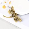 Retro Dragonfly Brooch Female Alloy Inlaid with Diamond Heavy Industry Insect Safety Pin Suit Coat Collar Fashion Pin Accessory