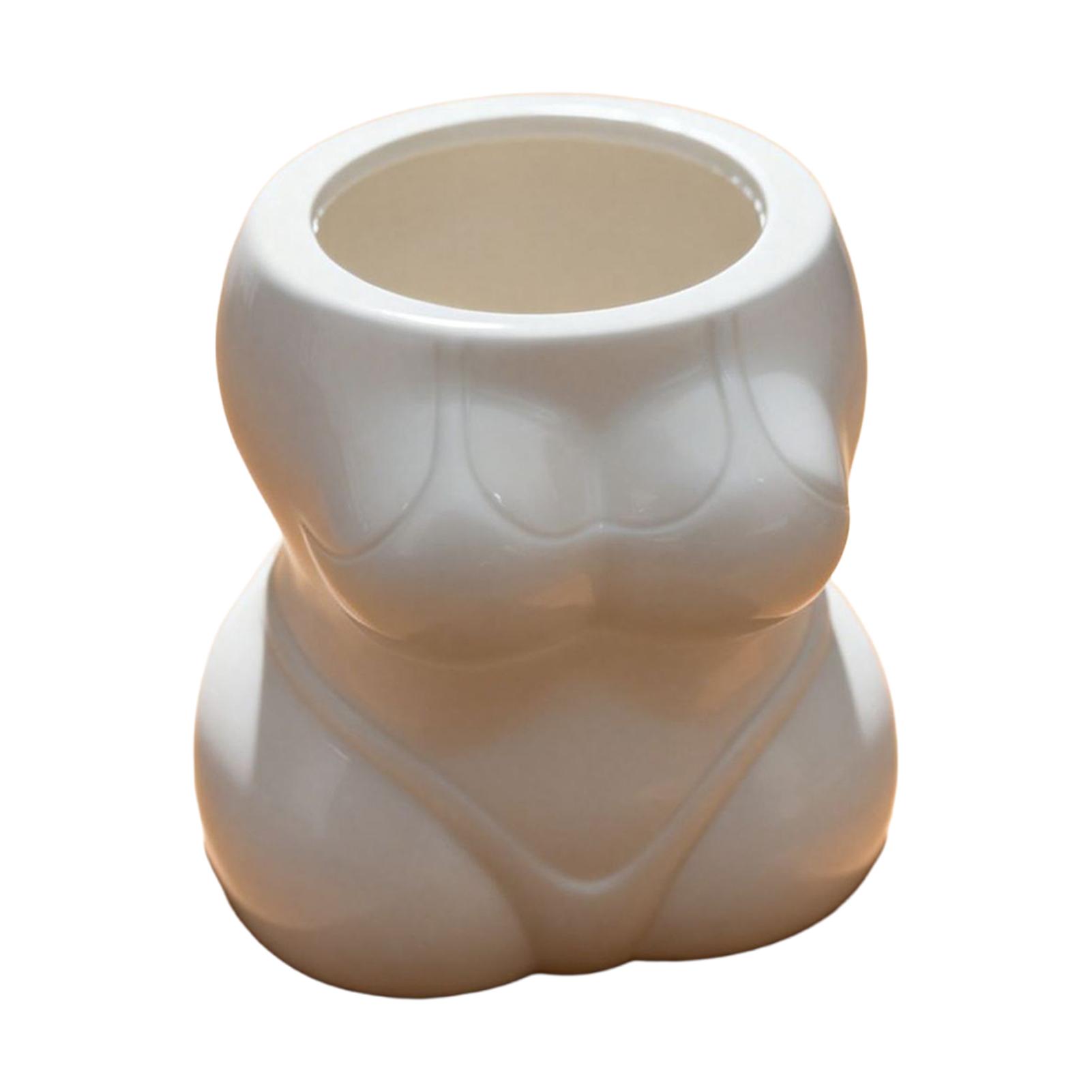 

Butt Shaped Pen Holder Creative Desktop Organizer for Office Home Decor with Anti-Slip Base and Spacious Storage for Stationery білий