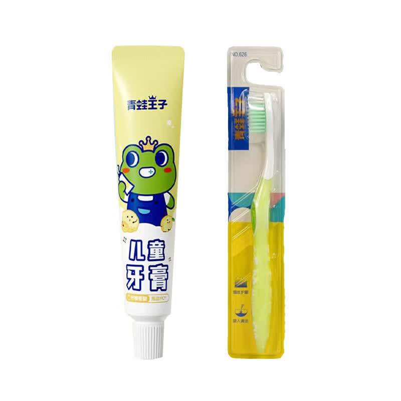 Frog Prince Kids Toothpaste (Lemon) with Miaoqi Toothbrush