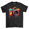 Camera 2 Paint Drip Design T Shirt Capture Memories In Style Funny U