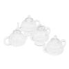 1:12 Dollhouse Mini Glass Teacup Flat Bottom/High Foot Teapot Vase Home Decor