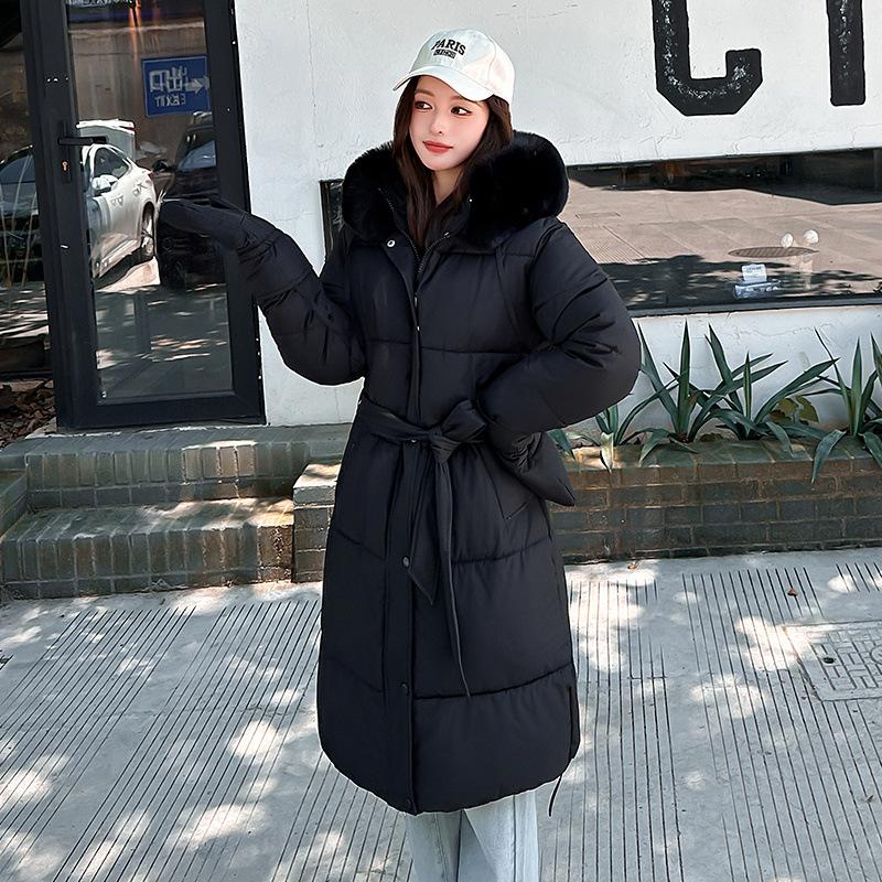 Fashion temperament cotton-padded clothes women's winter new foreign style jacket top cotton-padded clothes big fur collar coat women's cotton-padded