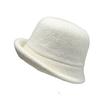 ins new wool bucket hat women's autumn and winter warm beret, retro French basin hat upturned top hat