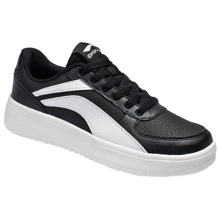 New LiNing Anti Slip Wear Resistant Low Top Skateboard Shoes Men's Black White AGCP335-9
