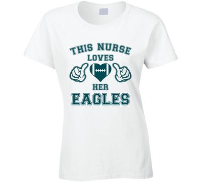 Diese Krankenschwester liebt ihr Eagles Football T-Shirt - Philadelphia Eagles Teamfarben