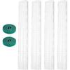 4 Pcs Plastic Moss Poles, 24″ Clear Sphagnum Moss Sticks for Indoor Climbing Plants, Stackable Hollow Plant Supports with 10ft Ties, Plant Moss