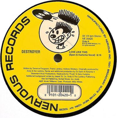 12inch Record DESTROYER - Love Like This NE20420 Nervous Records 2000 US Dance & Electronica Used