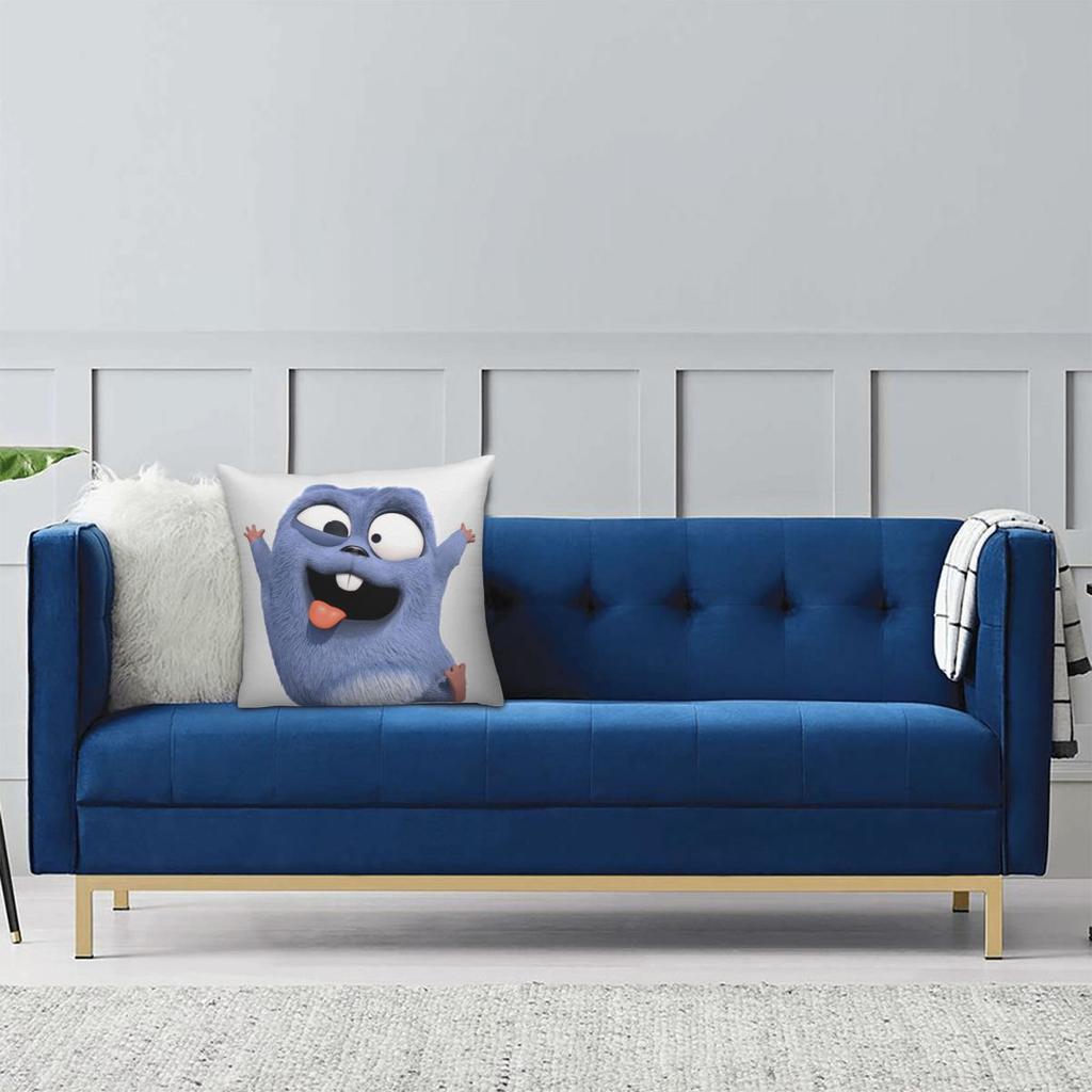 Federa Quadrata Cuscino Copricuscino Cuscino Decorativo per Casa Divano Soggiorno con Animazione Grizzy e i Lemming Cartone Animato Anime