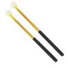 2 Pcs Timpani Mallet Soft Wool Felt Head Anti Slip Rubber Handle Alloy Percussion Stick Gold