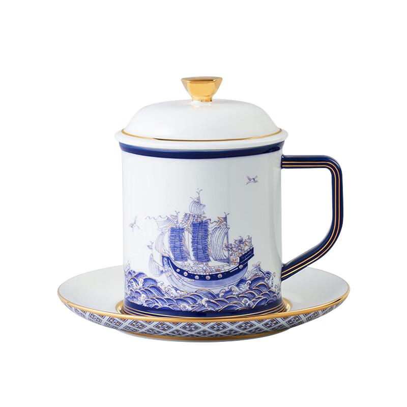 Yongfengyuan Mr. Porcelain Three-Piece Lidded Teacup Set