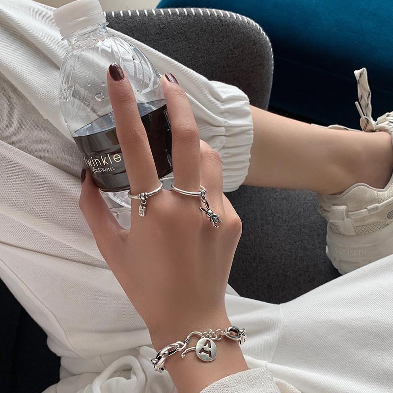 S925 Korean Unique Silver Rabbit Ring For Women Perfect For Holiday Gifts And Fashion