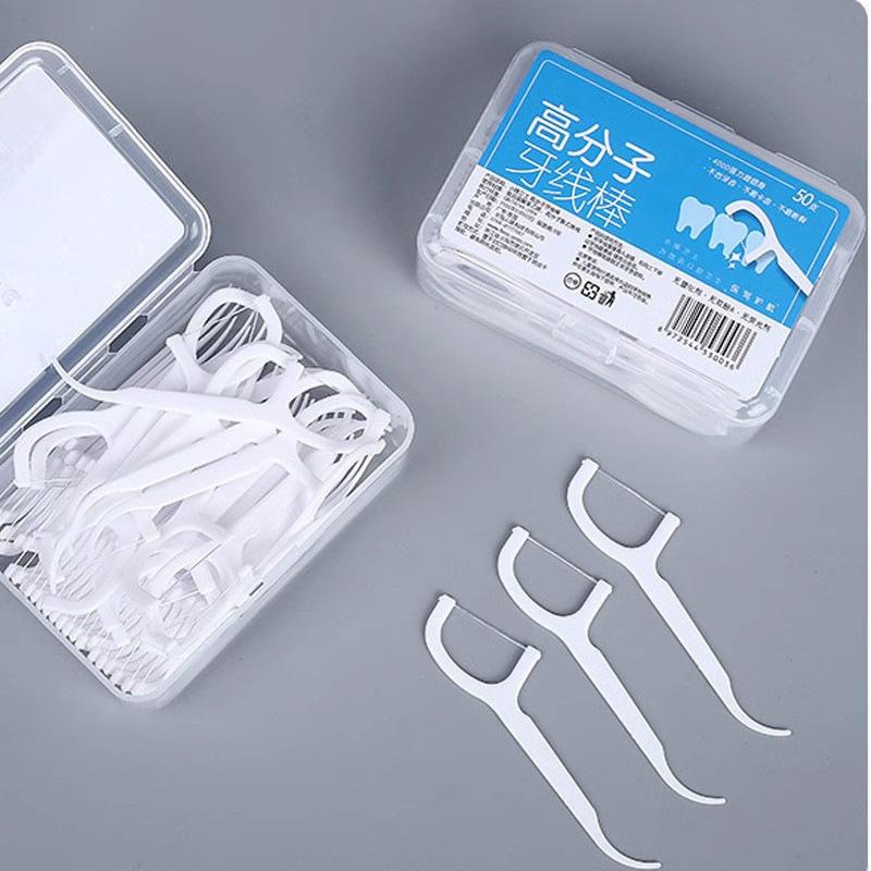 Portable 50Pcs/Box Disposable Dental Floss Deep Cleaning Toothbrush Oral Care Dental Floss Picks Travel Daily Life