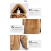Women's Hooded Faux Fur Coat Mid-Length Warm Winter Outerwear Brown