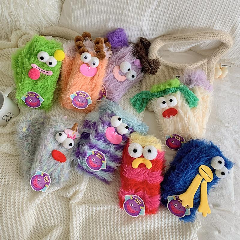 Ugly Cute Funny Coral Fleece Women'S Socks Xiaohongshu Thickened Thermal Tube Socks Floor Socks Home Socks