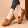 Solid Color Shoes With Suede Upper And Soft Rubber Sole For Casual Summer Wear