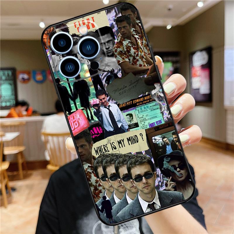 Fight Club Movie Poster Phone Case For iPhone 18 11 12 13 14 16 15 Pro Max Mini XS X XR 7 8 Plus Soft Cover Shell