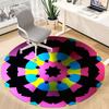 1pc Kaleidoscope Pattern Chair Carpet for Office, Round Non Slip Durable Large Size Office Carpet, Suitable for Office