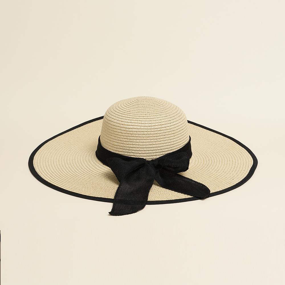 

Новая летняя женская пляжная шляпа-лодочка, женская повседневная панама, классическая соломенная шляпа от солнца на плоской подошве с бантом, женский подарок