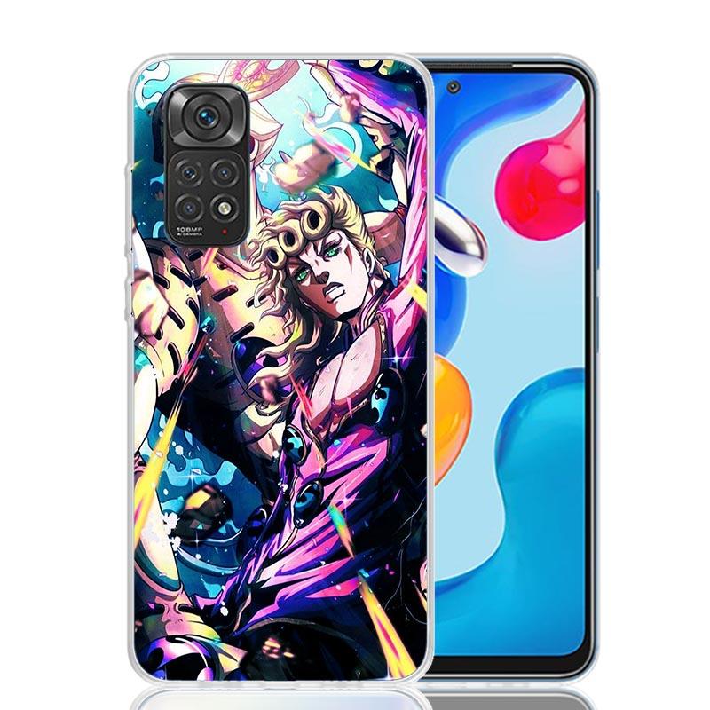 JoJo Adventure Giorno Giovanna Phone Case For Xiaomi Redmi Note 15 14 13 12S 12 Pro Plus 11S 11E 11 11T 10S 10 Art Soft Pattern