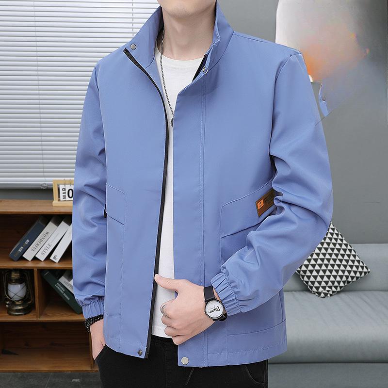 

Куртка мужская весна и осень тренд мода красивая куртка повседневная универсальная спортивная мужская бейсбольная одежда 5XL синий