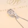 Korean Fashion Zircon Square Diamond Pendant Women's Necklace - Simple Sweet Collarbone Chain