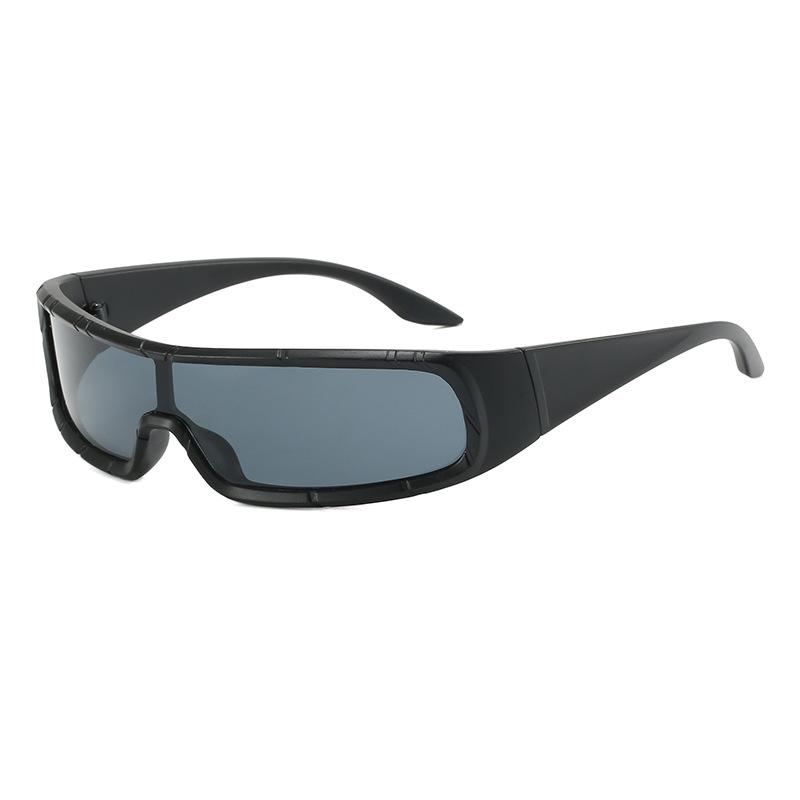 

Future Technology Sense Avant-Garde Curved One-Piece Sunglasses Men And Women Trendy Punk Street Shooting Cool Cycling Sunglasses Sunglasses