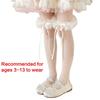 Breathable Lace Sweet Socks for Kids Feature Lovely Bowknot Edges, Lovely Girls In Tube Socks for Summer Outfits